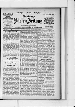 Berliner Börsen-Zeitung on Jul 18, 1906