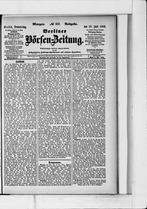 Berliner Börsen-Zeitung on Jul 19, 1906