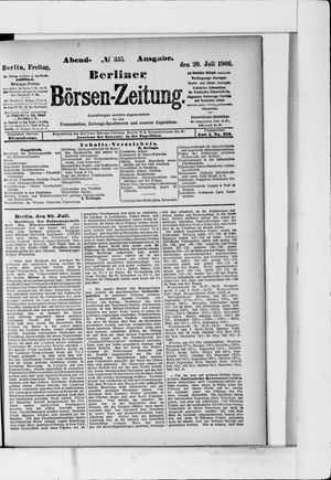 Berliner Börsen-Zeitung on Jul 20, 1906