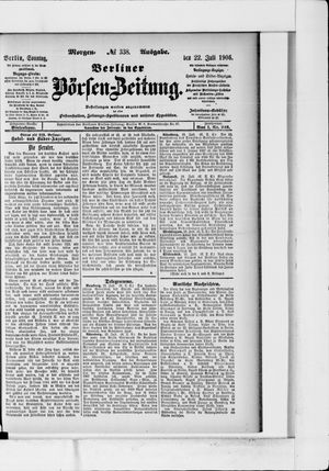 Berliner Börsen-Zeitung vom 22.07.1906