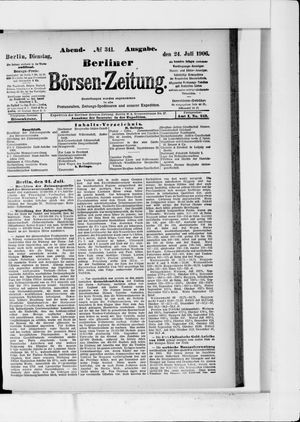 Berliner Börsen-Zeitung vom 24.07.1906