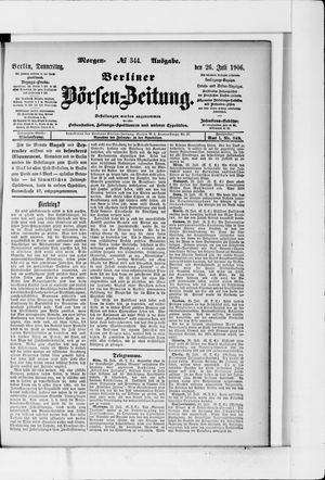Berliner Börsen-Zeitung vom 26.07.1906