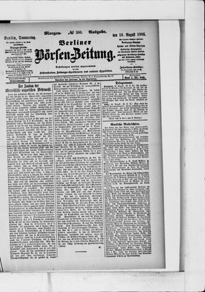 Berliner Börsen-Zeitung vom 16.08.1906