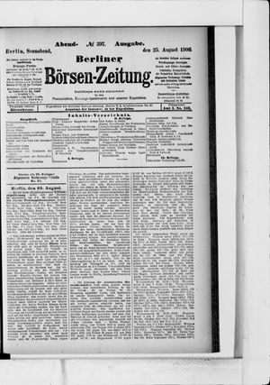 Berliner Börsen-Zeitung vom 25.08.1906