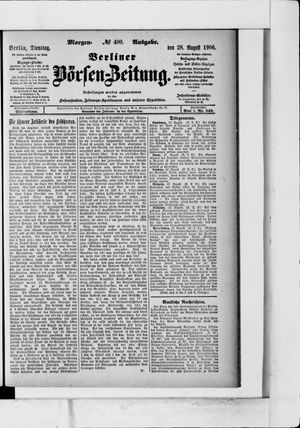 Berliner Börsen-Zeitung vom 28.08.1906