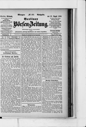 Berliner Börsen-Zeitung vom 29.08.1906