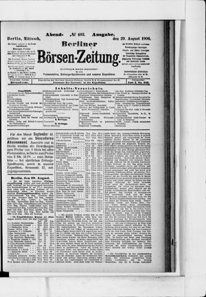 Berliner Börsen-Zeitung vom 29.08.1906