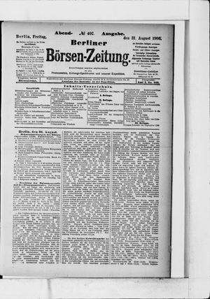 Berliner Börsen-Zeitung vom 31.08.1906