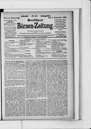 Berliner Börsen-Zeitung vom 06.09.1906
