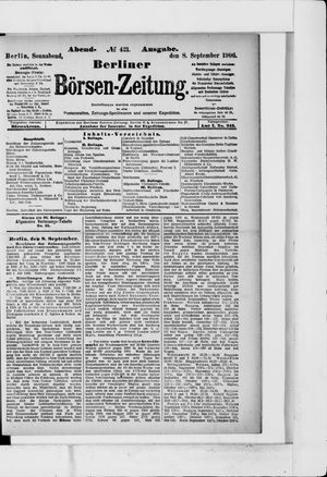 Berliner Börsen-Zeitung vom 08.09.1906