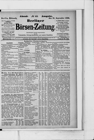 Berliner Börsen-Zeitung vom 26.09.1906
