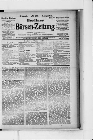 Berliner Börsen-Zeitung vom 28.09.1906