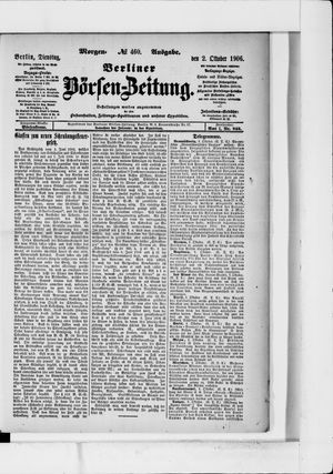 Berliner Börsen-Zeitung vom 02.10.1906