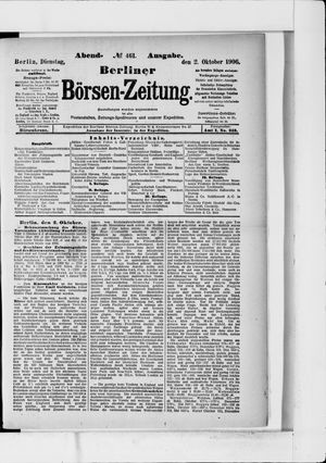 Berliner Börsen-Zeitung vom 02.10.1906