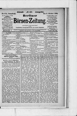 Berliner Börsen-Zeitung vom 06.10.1906