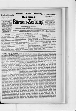 Berliner Börsen-Zeitung vom 10.10.1906