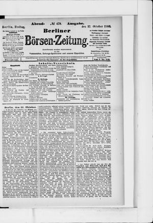 Berliner Börsen-Zeitung vom 12.10.1906