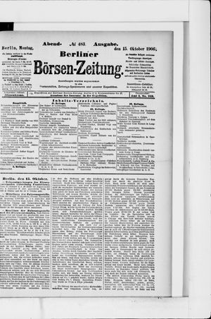 Berliner Börsen-Zeitung vom 15.10.1906