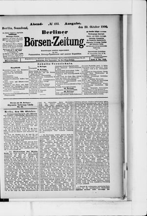 Berliner Börsen-Zeitung on Oct 20, 1906