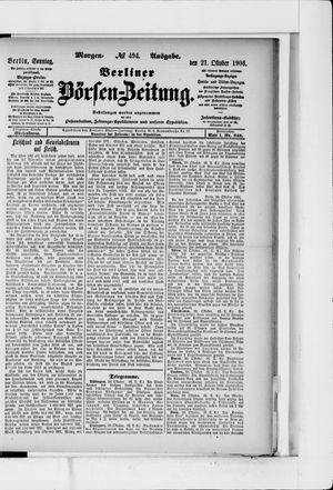 Berliner Börsen-Zeitung vom 21.10.1906