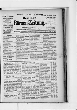 Berliner Börsen-Zeitung vom 29.10.1906