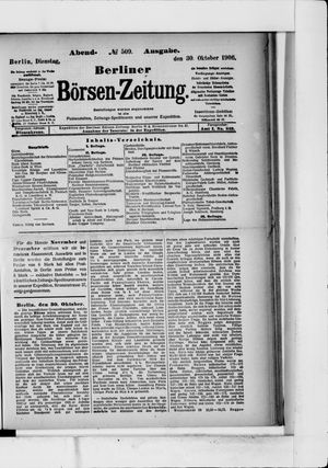 Berliner Börsen-Zeitung vom 30.10.1906