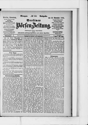 Berliner Börsen-Zeitung vom 24.11.1906
