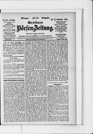 Berliner Börsen-Zeitung vom 25.11.1906