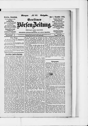 Berliner Börsen-Zeitung vom 01.12.1906