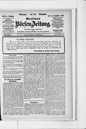 Berliner Börsen-Zeitung vom 16.12.1906