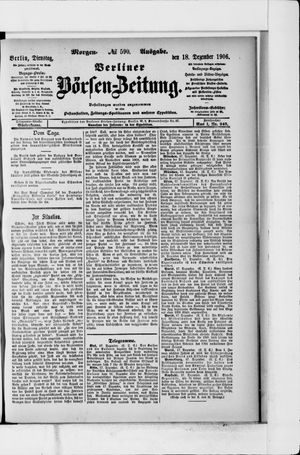 Berliner Börsen-Zeitung vom 18.12.1906