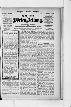 Berliner Börsen-Zeitung vom 19.12.1906