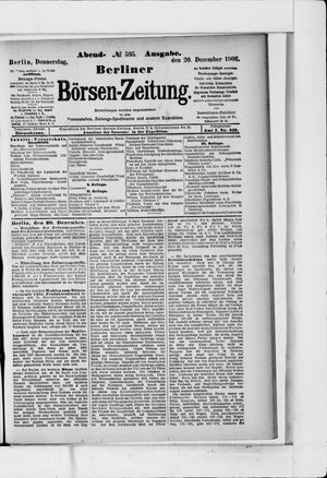 Berliner Börsen-Zeitung vom 20.12.1906