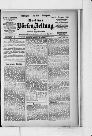 Berliner Börsen-Zeitung vom 29.12.1906
