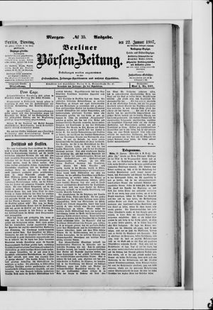 Berliner Börsen-Zeitung vom 22.01.1907