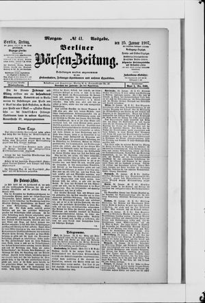 Berliner Börsen-Zeitung on Jan 25, 1907
