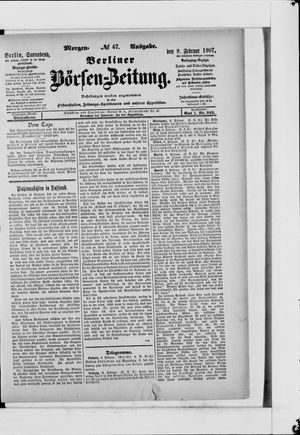 Berliner Börsen-Zeitung vom 09.02.1907