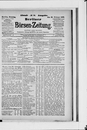 Berliner Börsen-Zeitung vom 26.02.1907