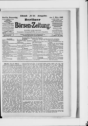 Berliner Börsen-Zeitung vom 07.03.1907