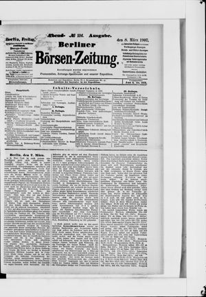 Berliner Börsen-Zeitung vom 08.03.1907