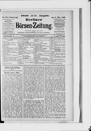 Berliner Börsen-Zeitung vom 09.03.1907
