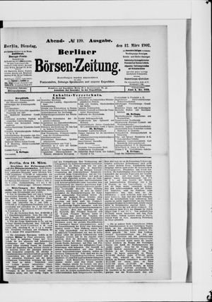 Berliner Börsen-Zeitung on Mar 12, 1907