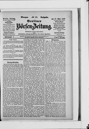 Berliner Börsen-Zeitung vom 19.03.1907