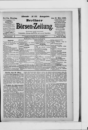 Berliner Börsen-Zeitung vom 19.03.1907