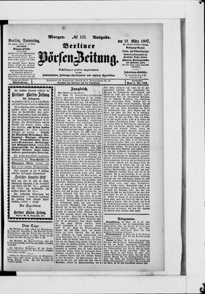 Berliner Börsen-Zeitung vom 21.03.1907