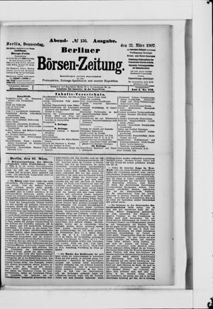 Berliner Börsen-Zeitung vom 21.03.1907