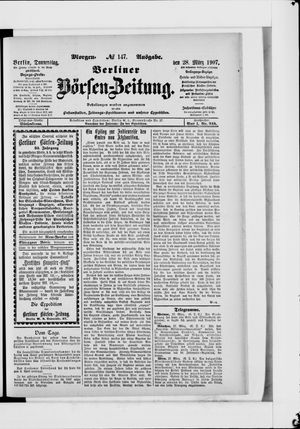 Berliner Börsen-Zeitung vom 28.03.1907