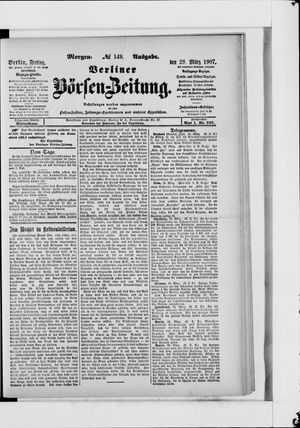 Berliner Börsen-Zeitung vom 29.03.1907