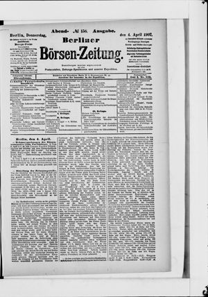 Berliner Börsen-Zeitung vom 04.04.1907