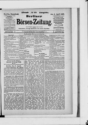 Berliner Börsen-Zeitung vom 06.04.1907